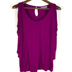 Jennifer Lopez Sleeveless Side Ruffle Blouse S NWT